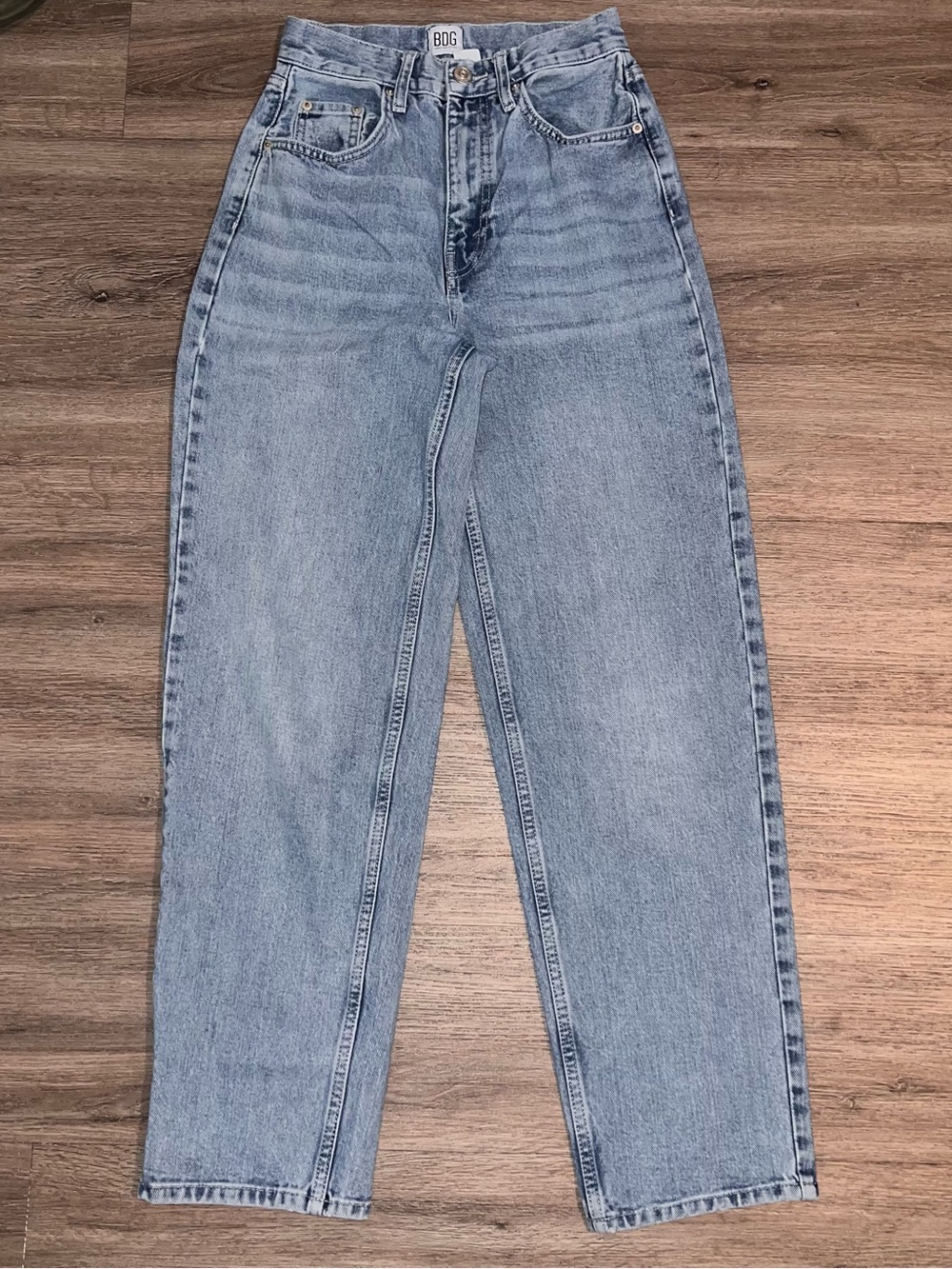 BDG Washed Light Blue High-Rise Baggy Jeans, 26